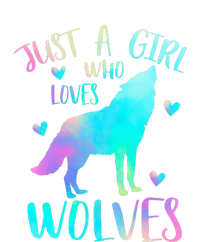 Just a Girl Who Loves wolves Watercolor Tank Top