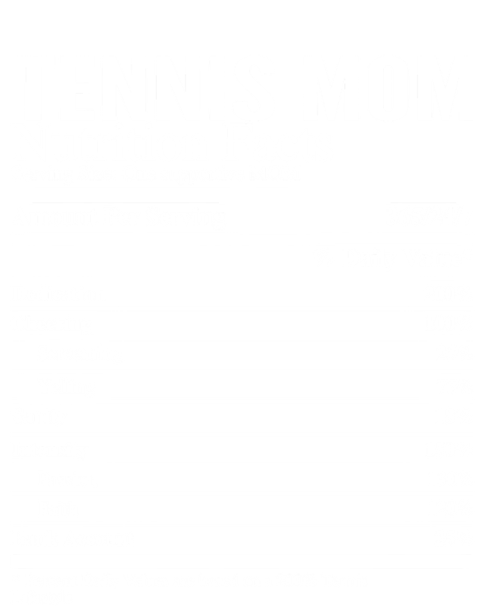 Tennis Mom Nutritional Facts Funny Gift Tote Bag