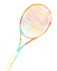 Tennis Player Funny Gift Colorful Tennis Racket Meaningful Gift V-Neck T-Shirt