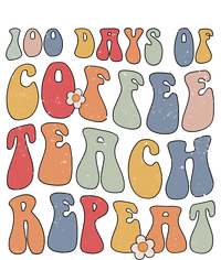 Groovy 100 Days Of Coffee Teach Repeat Retro Cool Gift Ladies Essential Flowy Tank