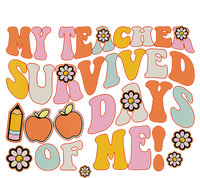 Groovy My Teacher Survived 100 Days Of Me Funny 100th Day Meaningful Gift Tie-Dye Long Sleeve Shirt