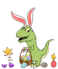 Cute Dinosaur With Easter Basket And Bunny Ears Easter Gift T-Shirt