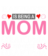 Happiness Is Being A Mom Grandma And Great Grandma Mother Funny Gift Women's Flannel Pajama Set