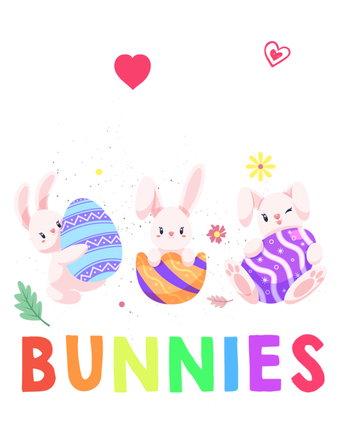 Cute I Love My Kindergarten Bunnies Teacher Happy Easter Day Gift Full-Length Apron With Pockets