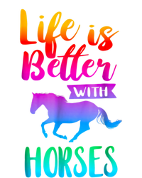 Cute Life Is Better With Horses Horseback Riding Gift Tall Hoodie