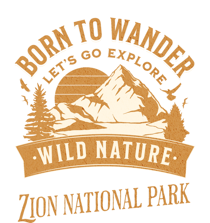 Vintage Zion National Park Born To Wander Tie Dye Hoodie