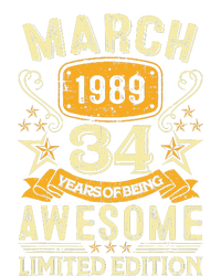 34 Year Old Awesome Since March 1989 34th Birthday Gifts Premium T-Shirt