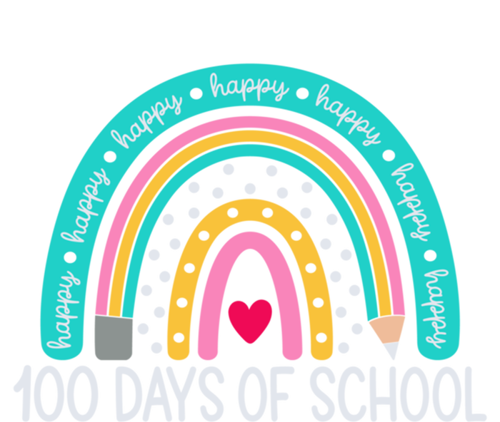 Happy 100th Day Of School Teacher 100 Days Rainbow Gift T-Shirt