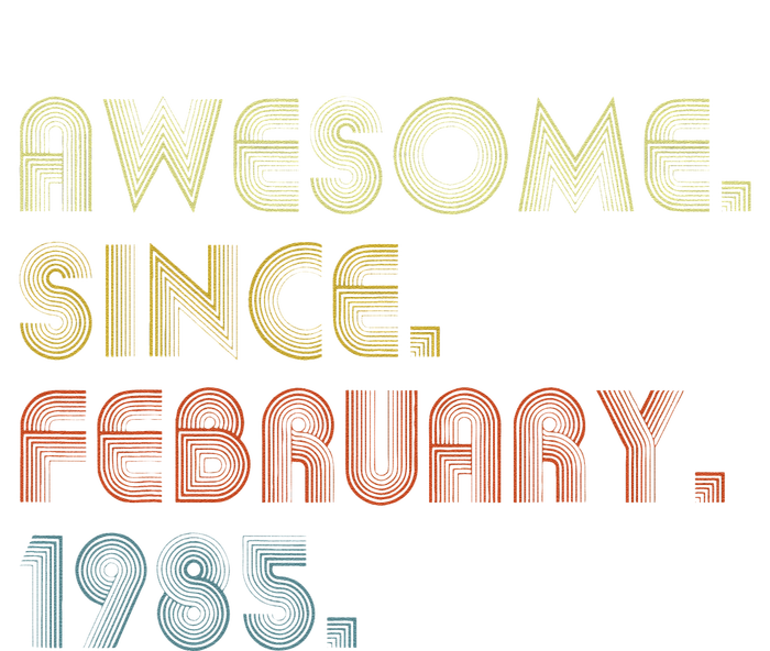 38th Birthday Gift Awesome Since February 1985 38 Year Old Toddler Fine Jersey T-Shirt