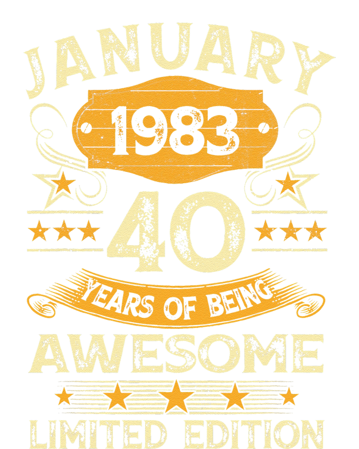 40 Year Old Awesome Since January 1983 40th Birthday Gift T-Shirt