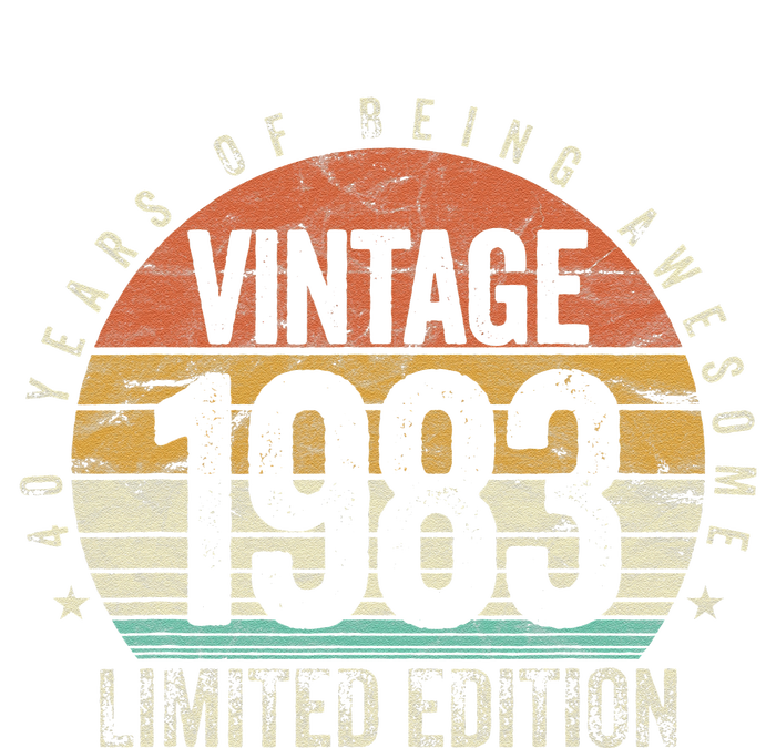 40 Years Being Awesome Vintage 1983 Limited Edition Birthday Kids Long Sleeve Shirt