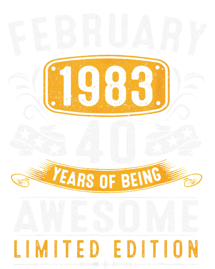 40 Years Old Gifts Vintage February 1983 40th Birthday T-Shirt