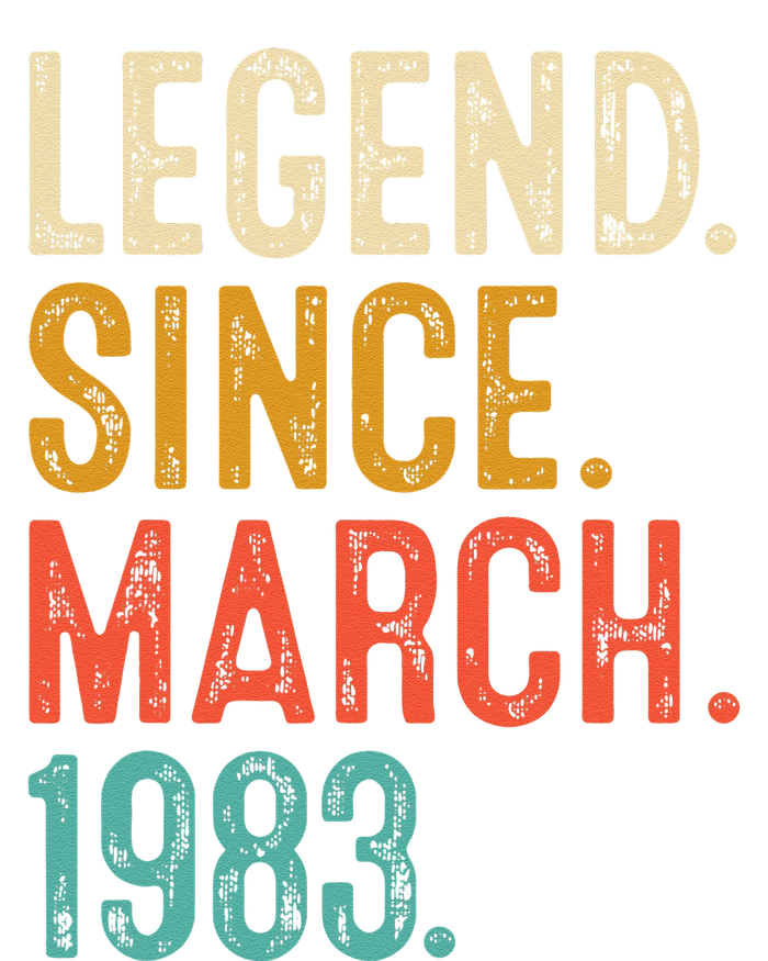 40 Years Old Vintage Legend Since March 1983 40th Birthday T-Shirt