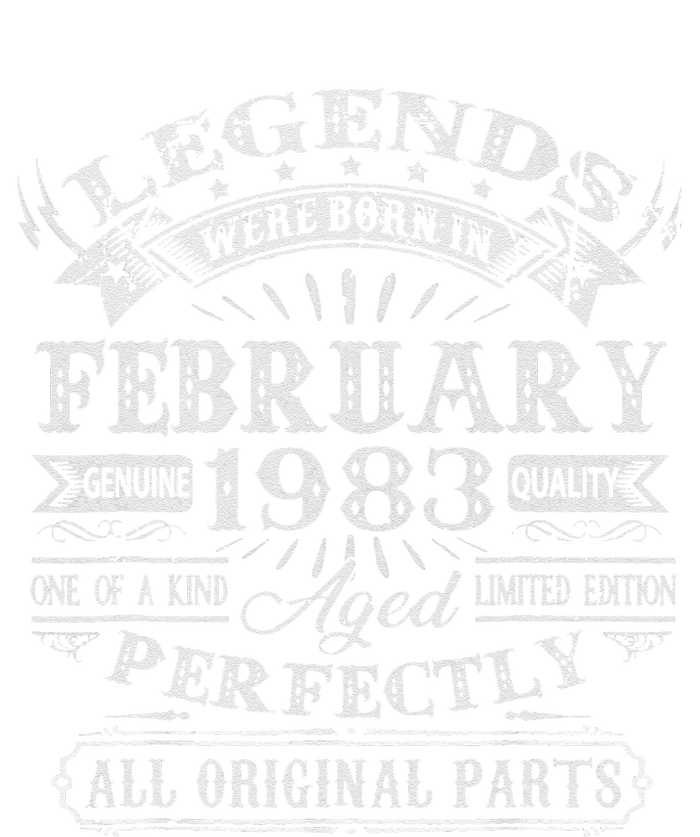 40th Birthday Gift Legends Born In February 1983 40 Year Old Cute T-Shirt