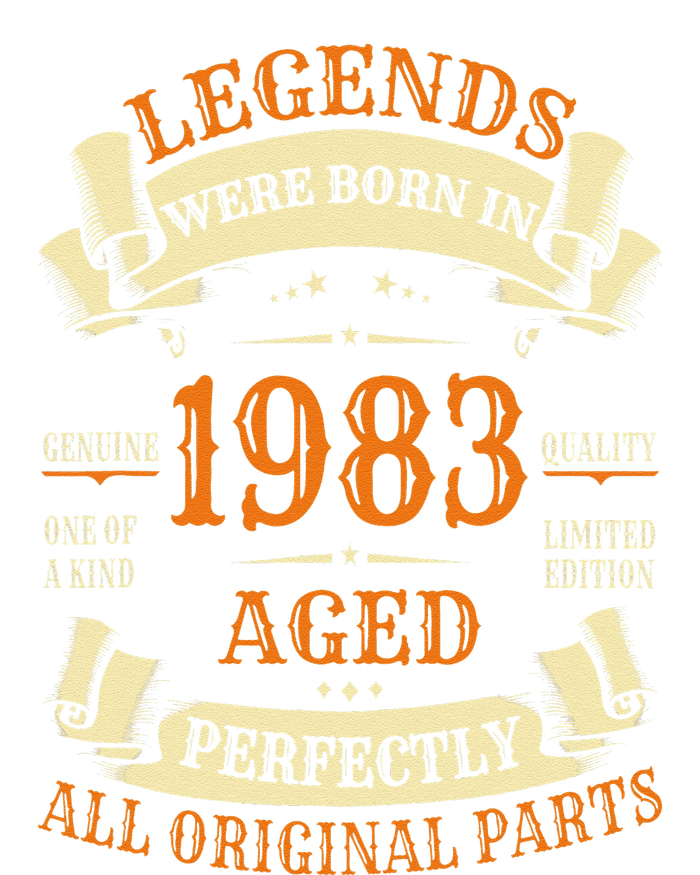 40th Birthday Gift Vintage Legends Born In 1983 40 Years Old Ladies Long Sleeve Shirt