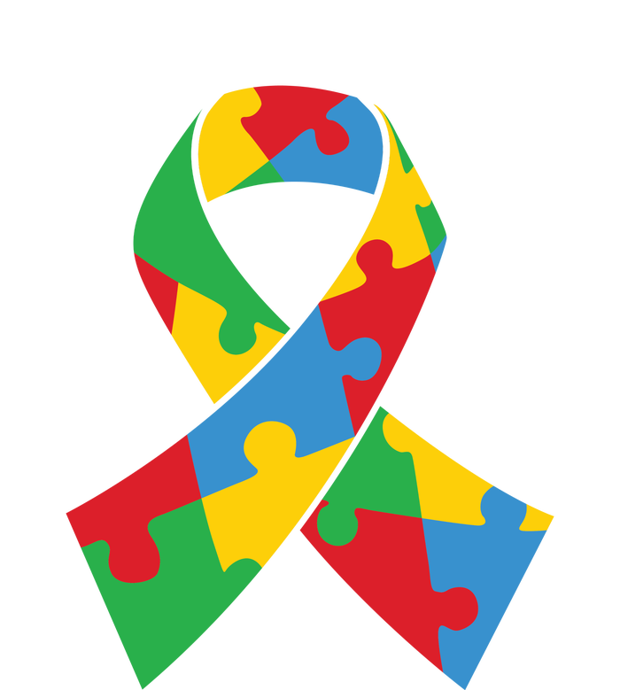 Ribbon Puzzle Piece Autism Awareness Month Gift T-Shirt