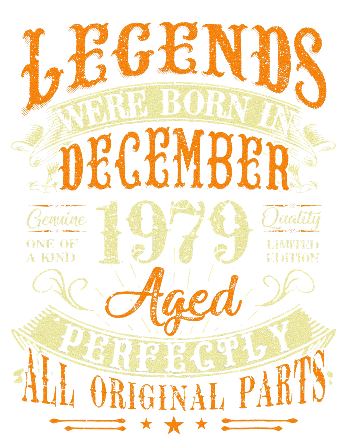 43th Birthday Gift 43 Years Old Legends Born December 1979 Cropped Pullover Crew