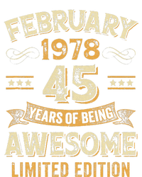 45 Years Awesome Vintage February 1978 45Th Birthday Tall Sweatshirt