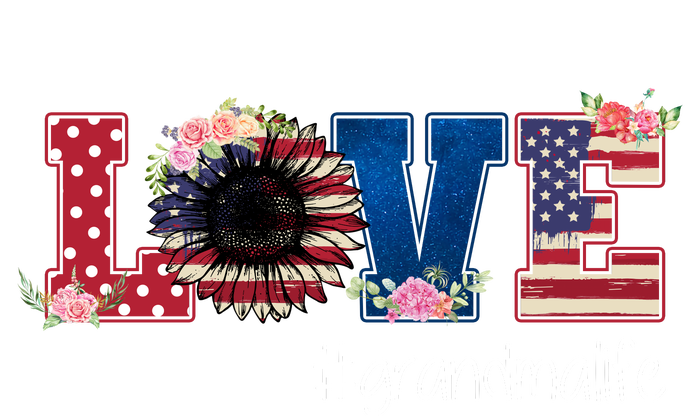 Grandma Life Floral Usa Flag Sustainable Bucket Hat