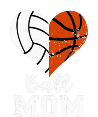 Ball Mom Heart Funny Volleyball Basketball Mom Women's Flannel Pajama Set