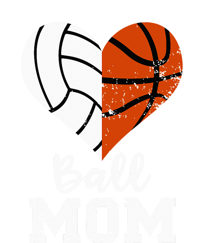 Ball Mom Heart Funny Volleyball Basketball Mom Women's Flannel Pajama Set