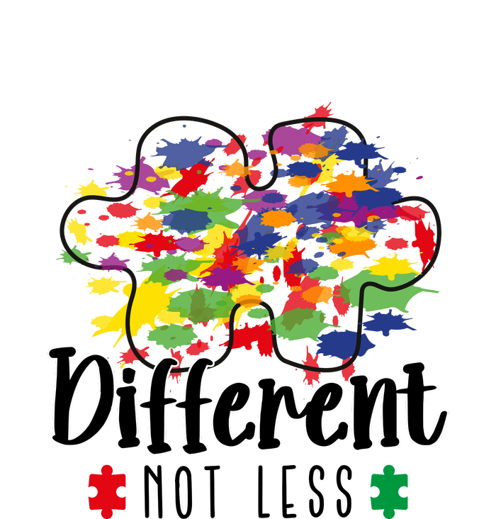 Different Not Less Puzzle Autism Awareness Month Gift Garment-Dyed Sweatshirt