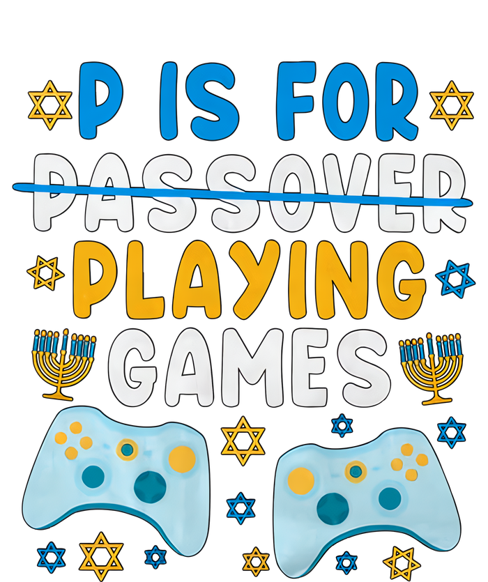 P Is For Passover Playing Games Shabbat Gaming Jewish Family Kids Long Sleeve Shirt