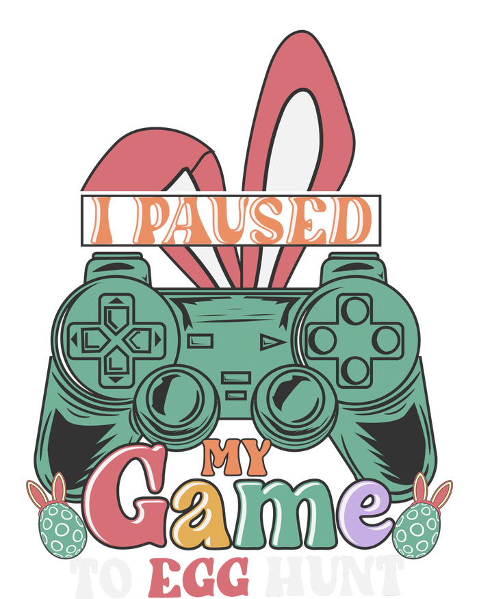 I Paused My Game To Egg Hunt Easter Funny Gamer Boys Kids Pom Pom 12in Knit Beanie