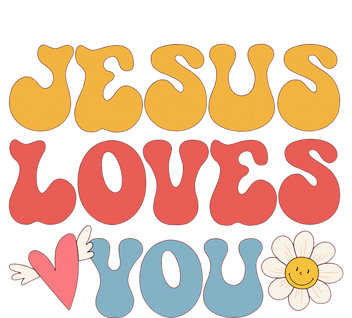 Groovy Jesus Loves You Christian 70's Hippie T-Shirt