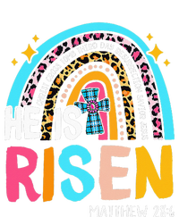 He Is Risen Leopard Rainbow Christian Jesus Happy Easter Day Ladies PosiCharge Competitor Racerback Tank