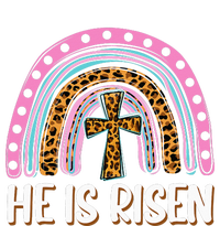 He Is Risen Leopard Rainbow Christian Jesus Happy Easter Day Yupoong Adult 5-Panel Trucker Hat