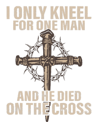 I only kneel for one man an he died on the cross Jesus Women's Tri-Blend 3/4-Sleeve Raglan Shirt