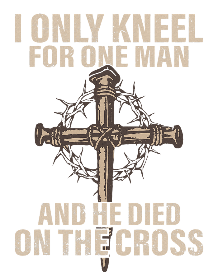 I only kneel for one man an he died on the cross Jesus Women's Tri-Blend 3/4-Sleeve Raglan Shirt