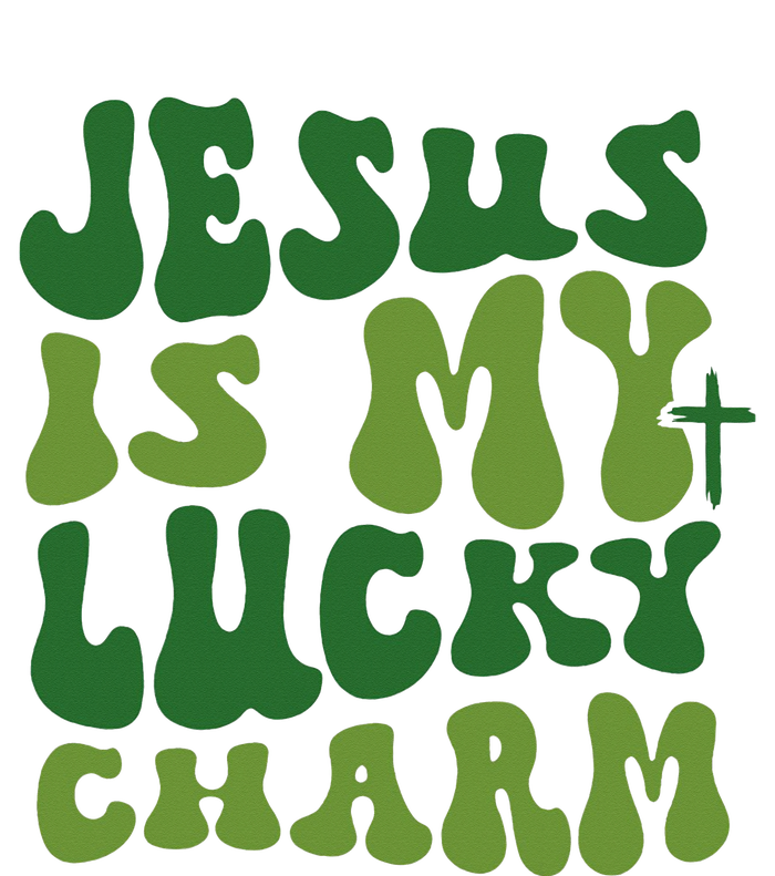 Jesus Is My Lucky Charm Groovy Christian St Patricks Day T-Shirt