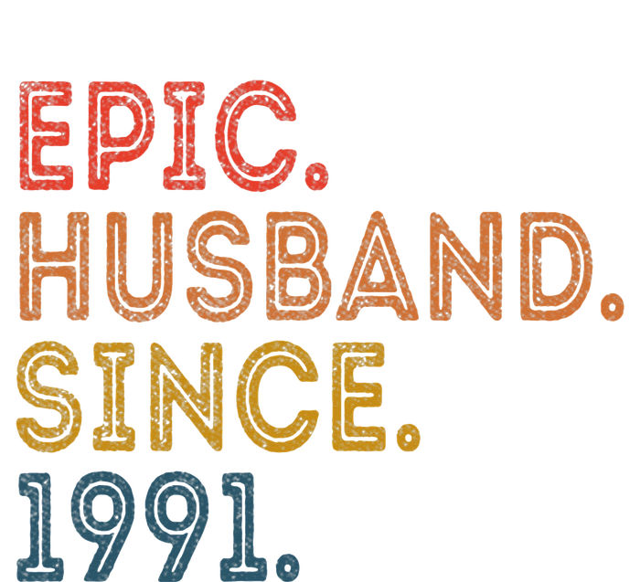 Vintage 32-Year Wedding Anniversary Epic Husband Since 1991 T-Shirt