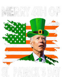 Merry 4th Of St Patrick's Day Funny Joe Biden Leprechaun Hat Women's Racerback Cropped Tank