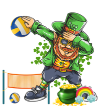 Dabbing Leprechaun Playing Volleyball Patrick Day Shamrock Cute Gift T-Shirt