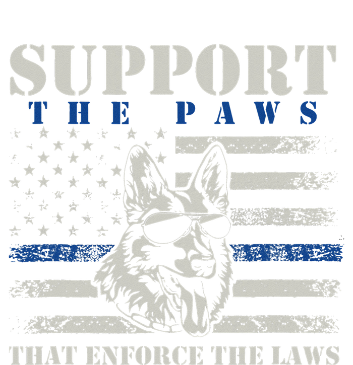 Support The Paws That Enforce The Laws German Shepherd Pom Pom 12in Knit Beanie