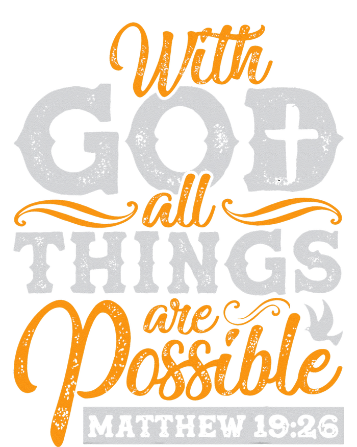 with God all things are possible Christian gift ideas Flat Bill Trucker Hat