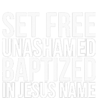 retro Set free unashamed baptized in Jesus name 7-Panel Snapback Hat