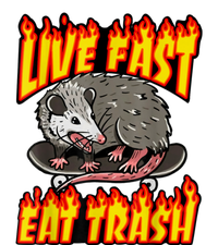 Live Fast Eat Trash Possum Vintage Funny Skateboard Poster