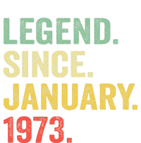 50 Year Old Gift Legend Since January 1973 50th Birthday T-Shirt