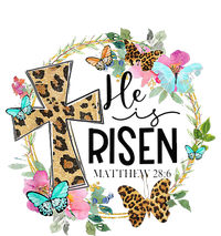 He Is Risen Jesus Christian Leopard Easter Day Floral Wreath T-Shirt