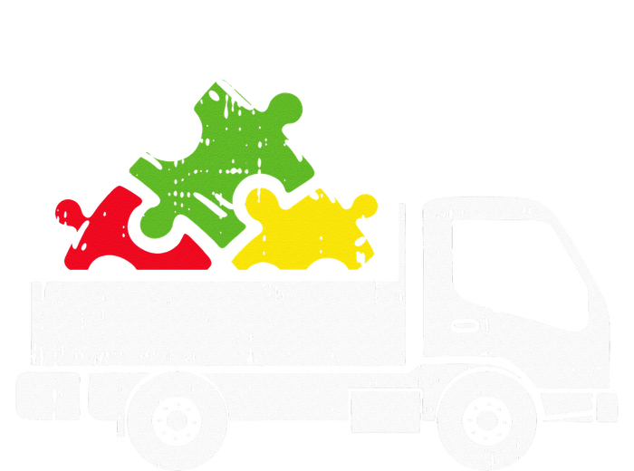 Autism Awareness Puzzle Piece Truck Autistic Women's Knotted Racerback Tank