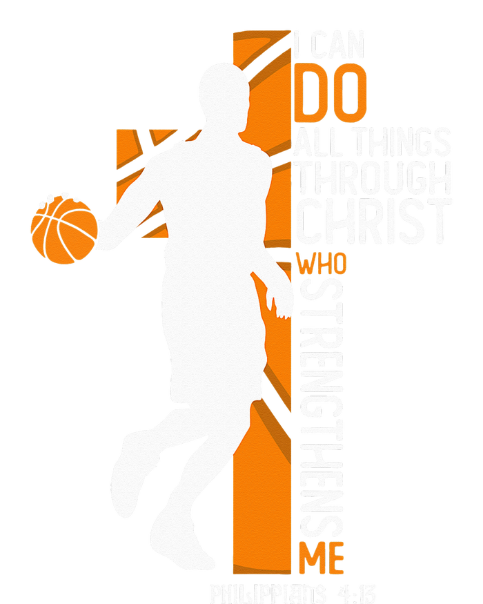 Christian Basketball Cross I Can Do All Things Through Jesus Sweatshirt