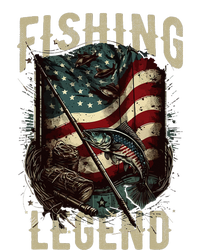 Distressed Vintage USA Flag Quote Fishing Legend Women's Racerback Cropped Tank