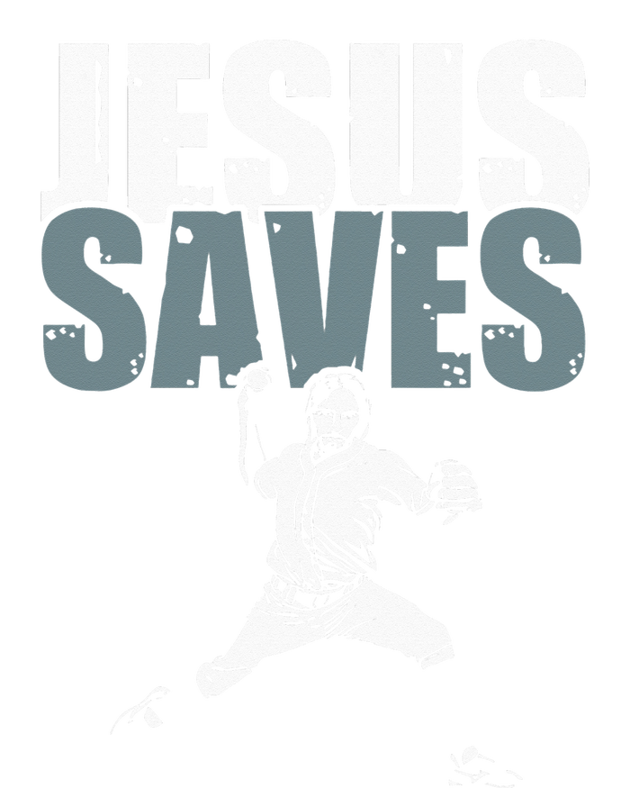 Jesus Saves Religious Christian Baseball Player Gift Dry Zone Grid Polo