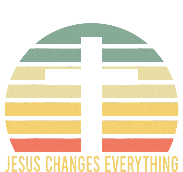 Vintage Retro Sunset Christian Jesus Changes Everything T-Shirt