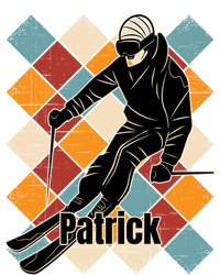 Patrick Skiing Slopes Vintage Skier Name Funny Gift T-Shirt