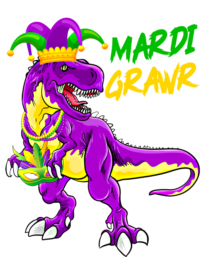 Mardi Grawr Saurus Funny Mardi Gras Party Carnival Costume Gift V-Neck T-Shirt